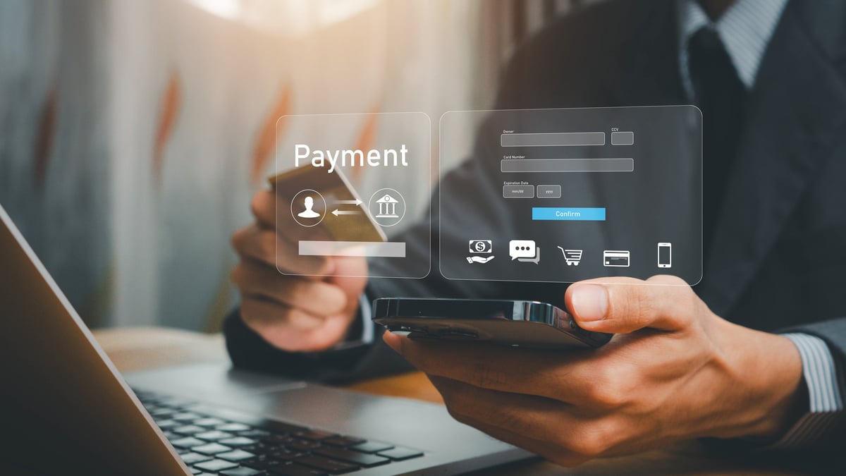Online banking transfer money concept
